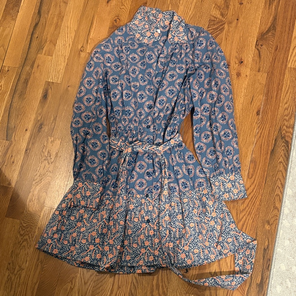 Roller Rabbit Blue and Orange Floral Dress